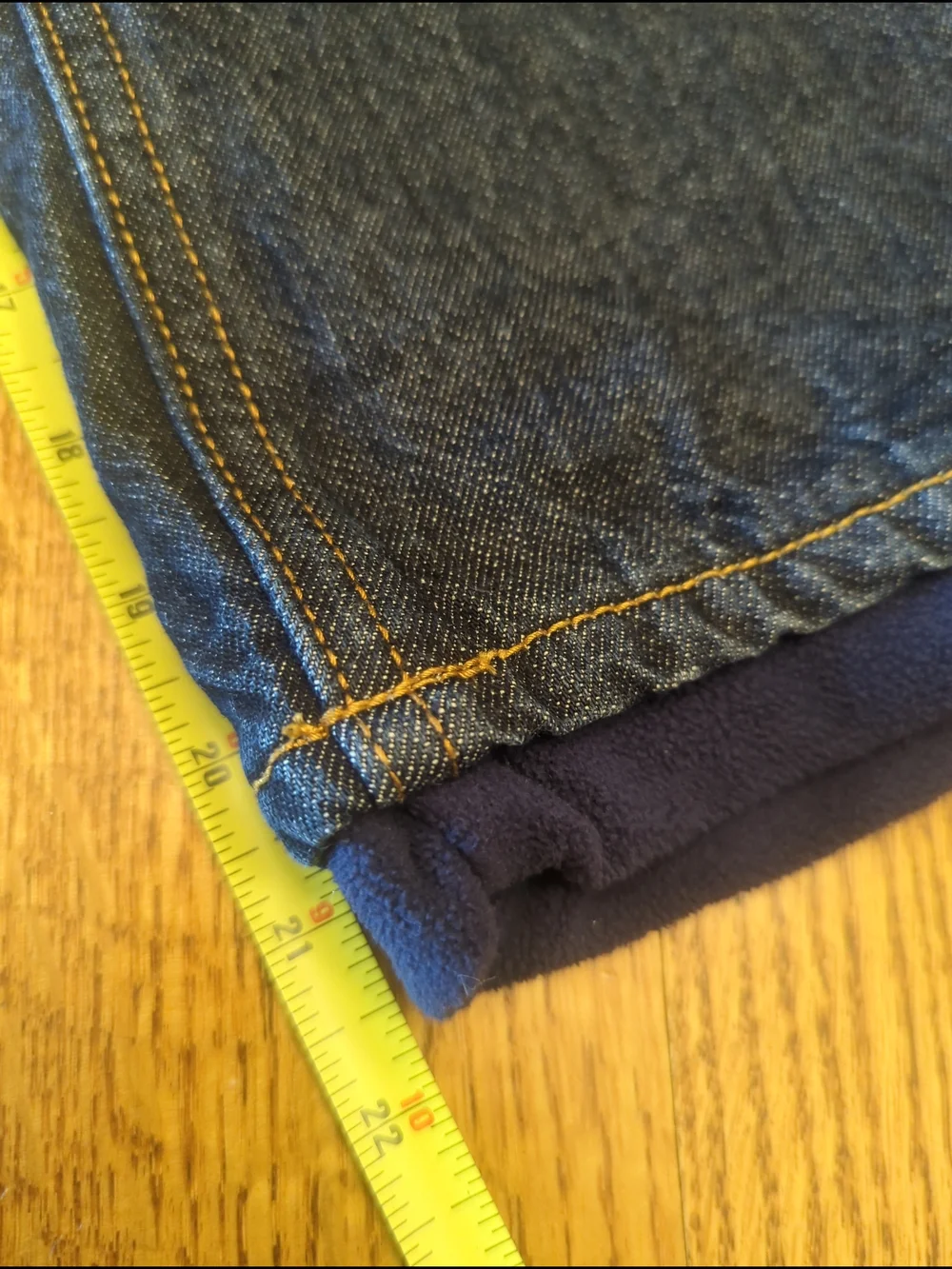 OshKosh B'Gosh │ Boys │Fleece-Lined Jeans │ Size 8 │Dark Blue Jean / Navy Fleece